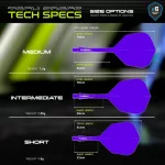 Winmau Fusion fialové, integrované No6 letky a stredné násadky