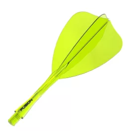   Winmau Fusion Arrow priehľadné žlté integrované letky a stredné násadky