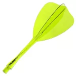 Winmau Fusion Arrow priehľadné žlté integrované letky a dlhé násadky