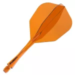 Winmau Fusion priehľadné oranžové integrované No6 letky a stredné násadky