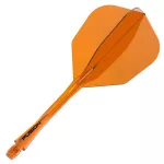Winmau Fusion priehľadné oranžové integrované No6 letky a dlhé násadky