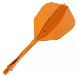   Winmau Fusion priehľadné oranžové integrované No6 letky a dlhé násadky