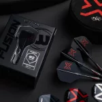 Winmau Fusion Blade X čierne integrované letky No2 a stredné násadky