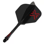 Winmau Fusion Blade X čierne integrované letky No2 a dlhé násadky