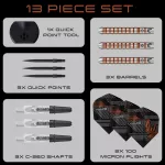 Šípky steel Harrows Luke Woodhouse Series 2 21g QP 90% wolfram