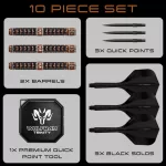 Šípky steel Harrows Wolfram Trinity 25g QP 97% wolfram