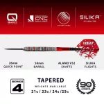 Šípky steel Harrows Damon Heta Series 4 24g Quick Point 90% wolfram