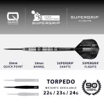Šípky steel Harrows Supergrip Torpedo 23g QP 90% wolfram