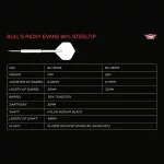 Šípky steel Bull's Ricky Evans 25g 95% wolfram