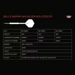 Šípky steel Bull's Marvin van Velzen 22g 95% wolfram