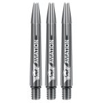 Násadky na šípky Bull's Aviation hliníkové stredné sivé