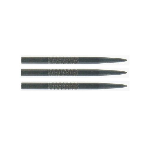 Hroty na šípky Bull's steel Knurled, 35mm, čierne - 3ks