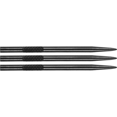 Hroty na šípky Bull's steel Knurled, 45mm, čierne - 3ks