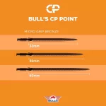 Náhradné hroty Bull's CP micro grip 40mm bronz 3ks