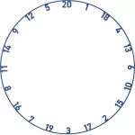 Číselník Bull's na sisalové terče matné farby - 5ks