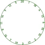 Číselník Bull's na sisalové terče matné farby - 5ks