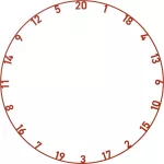 Číselník Bull's na sisalové terče matné farby - 5ks