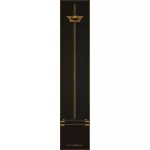 Koberec pred terč Bulls Advantage s odhodovou lištou, 300x85 cm, čierno-zlatý