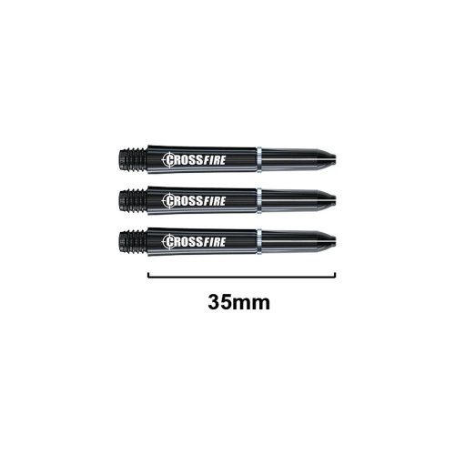 Násadky na šípky krátke Red Dragon Crossfire karbonové, 35mm