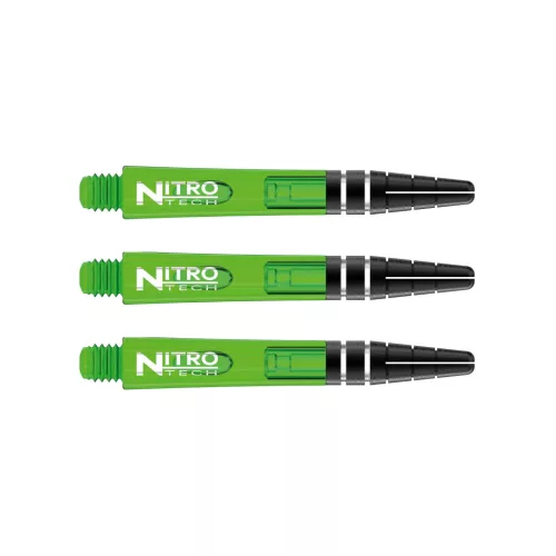 Násadky na šípky Red Dragon Nitrotech plastové zelené, krátke