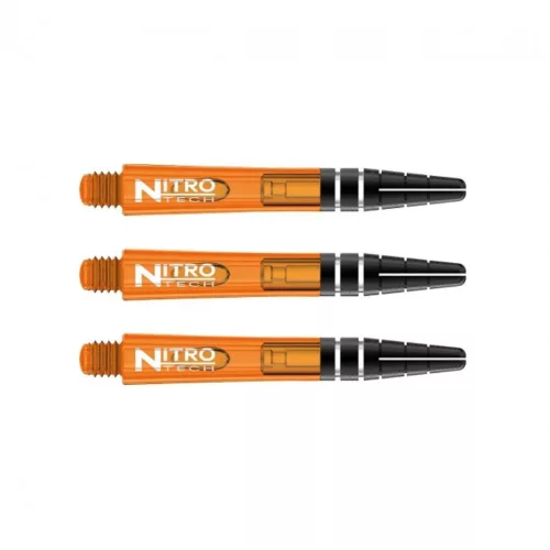 Násadky na šípky Red Dragon Nitrotech plastové oranžové, krátke