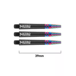Násadky na šípky Red Dragon Nitro Ionic plastové čierne, intermediate, 39mm