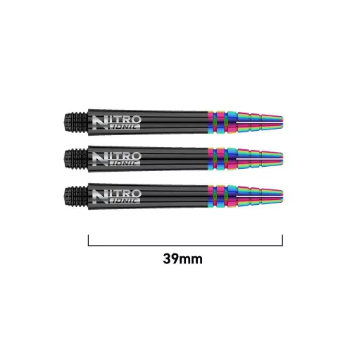 Násadky na šípky Red Dragon Nitro Ionic plastové čierne, intermediate, 39mm