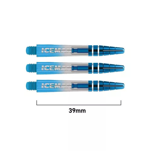 Násadky na šípky Red Dragon Gerwyn Price Iceman Nitro Ionic plastové modré, intermediate, 39mm