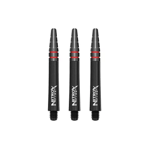 Násadky na šípky Red Dragon Nitro XFire čierne, stredné 39mm