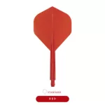 Letky na šípky Condor AXE červené, štandardné letky a midi násadky