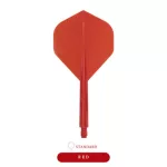 Letky na šípky Condor AXE červené, štandardné letky a dlhé násadky