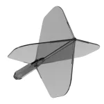 Cuesoul ROST 77 priehľadné čierne, No2 letky a krátke násadky