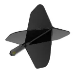 Cuesoul ROST 77 čierne integrované Small Standard Wing letky a krátke násadky