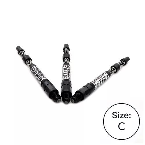 Násadky na šípky Cuesoul TERO+ AK7P čierne, dĺžka 44mm (C)