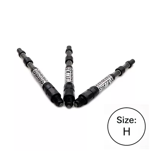 Násadky na šípky Cuesoul TERO+ AK7P čierne, dĺžka 64mm (H)