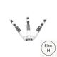 Násadky na šípky Cuesoul TERO+ AK7P biele, dĺžka 64mm (H)