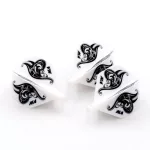 Letky na šípky Cuesoul TERO AK4, biele kvetinový vzor, štandard