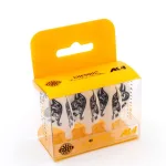 Letky na šípky Cuesoul TERO AK4, biele kvetinový vzor, štandard