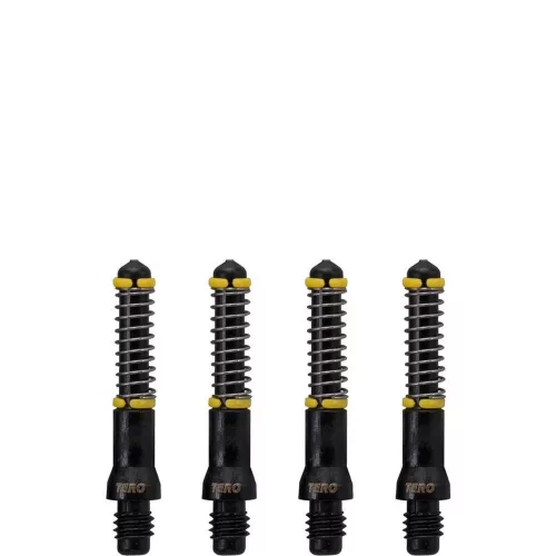 Násadky na šípky Cuesoul TERO AK7 čierne, dĺžka 25mm (A)