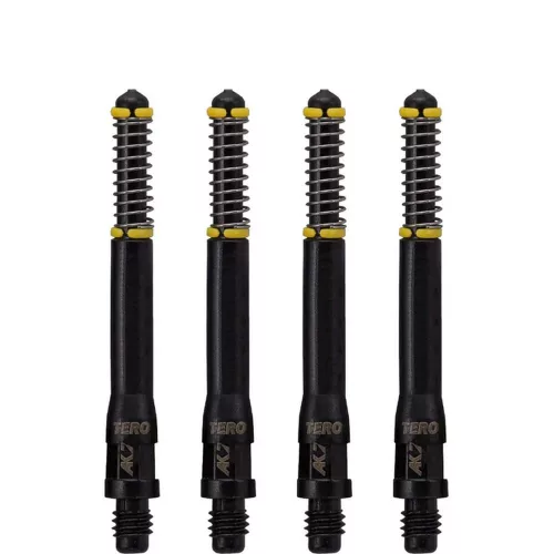 Násadky na šípky Cuesoul TERO AK7 čierne, dĺžka 43,5mm (F)