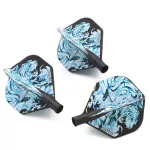 Letky na šípky Cuesoul TERO AK4 štandardné, čierne s bielym motívom tigra