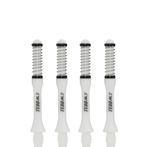 Násadky na šípky Cuesoul TERO AK7 Slim biele, dĺžka 37mm (D)