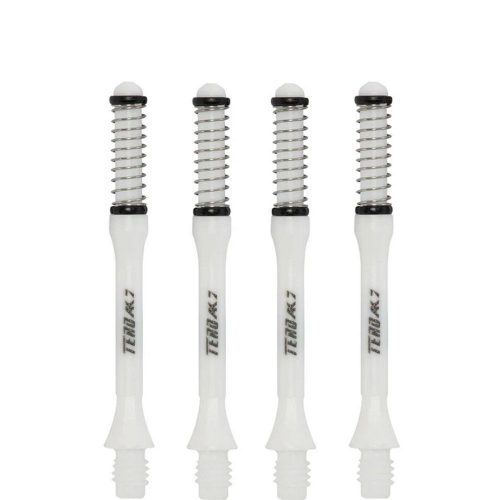 Násadky na šípky Cuesoul TERO AK7 Slim biele, dĺžka 43,5mm (F)