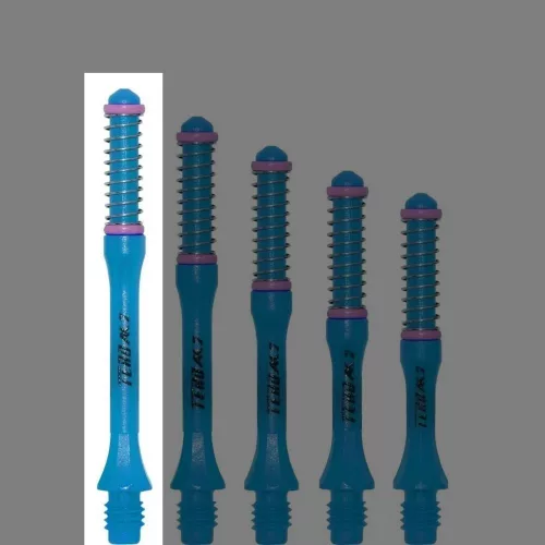 Násadky na šípky Cuesoul TERO AK7 Slim modré, dĺžka 43,5mm (F)