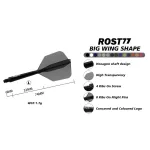 Cuesoul ROST 77 integrované Small Standard Wing letky a dlhé násadky 12ks balenie