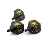 Letky na šípky Cuesoul TERO AK4 štandard, čierne s motívom raka