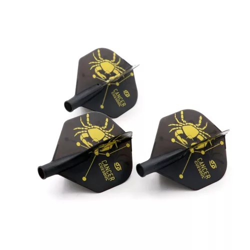 Letky na šípky Cuesoul TERO AK4 štandard, čierne s motívom raka