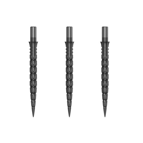 Náhradné hroty na steel šípky Cuesoul Touch Point II V Cuts Gun Grey, 29mm, 3ks