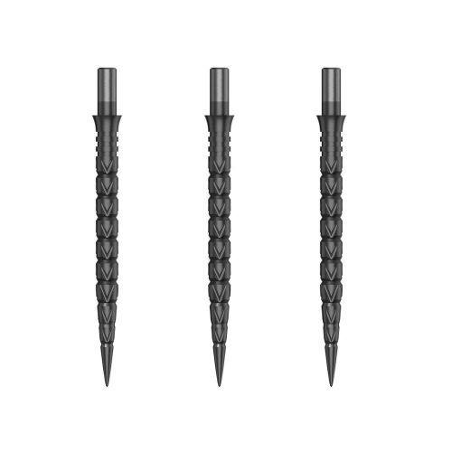 Náhradné hroty na steel šípky Cuesoul Touch Point II V Cuts Gun Grey, 33mm, 3ks