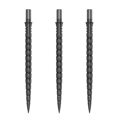 Náhradné hroty na steel šípky Cuesoul Touch Point II V Cuts Gun Grey, 41mm, 3ks